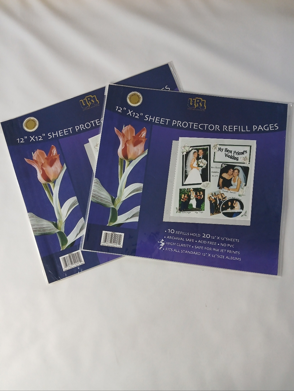 New 2 Packs UR1 International 12" X 12" Scrapbooking 5 Sheet Refill Top Loading